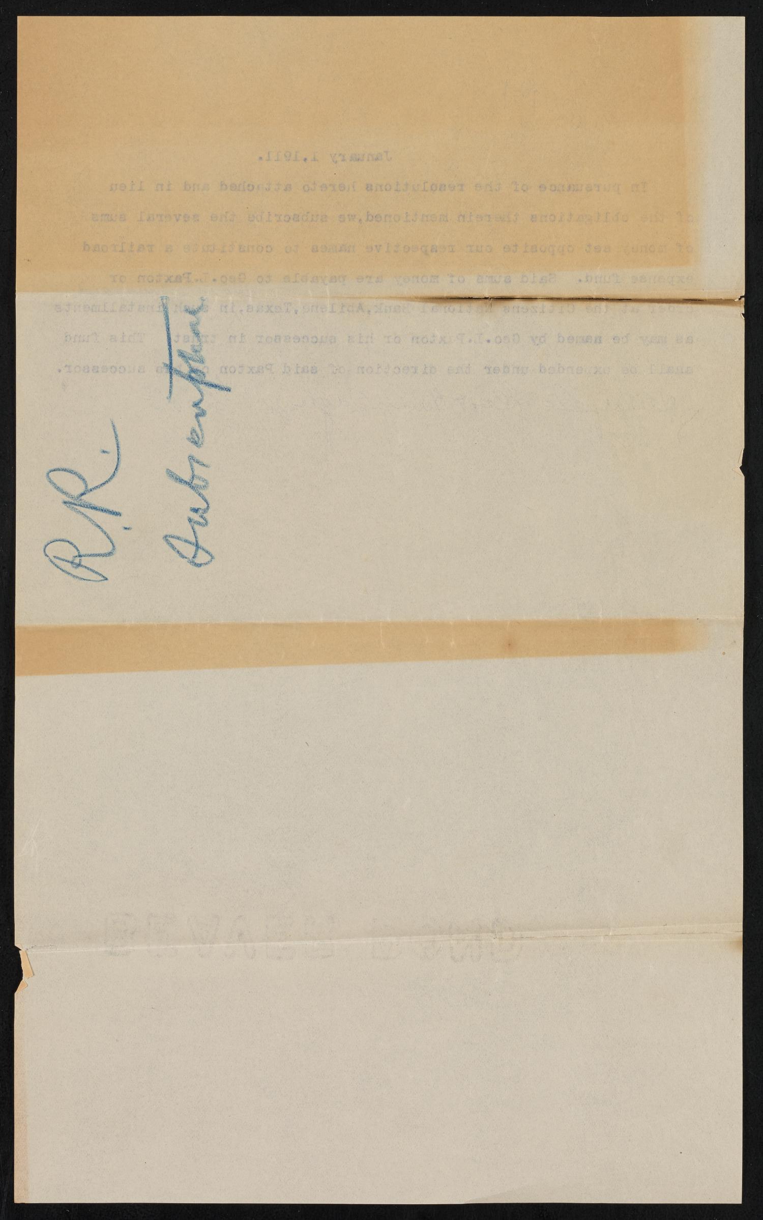 [Paper Discussing Railroad Subscription, January 1, 1911]
                                                
                                                    [Sequence #]: 2 of 2
                                                
