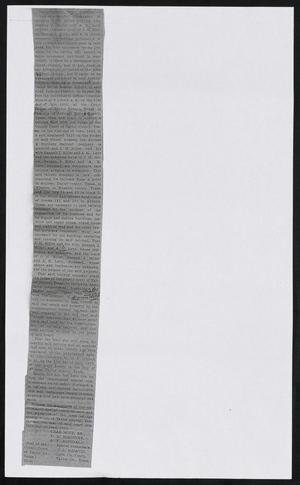 Primary view of object titled '[Clipping: Taylor County, Texas, Greeting]'.