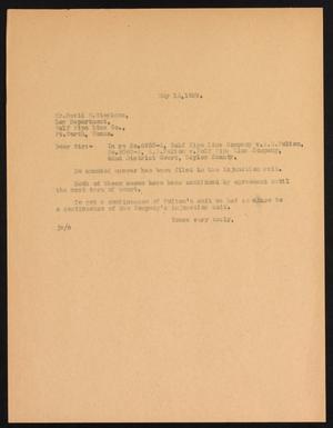 Primary view of object titled '[Letter from John Sayles to David W. Stephens, May 16,1929]'.