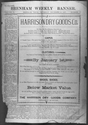 Primary view of object titled 'Brenham Weekly Banner. (Brenham, Tex.), Vol. 31, No. 57, Ed. 1, Thursday, December 16, 1897'.