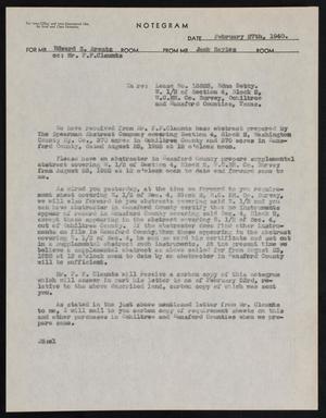 Primary view of object titled '[Letter from Jack Sayles to Edward S. Arentz, February 27, 1940]'.