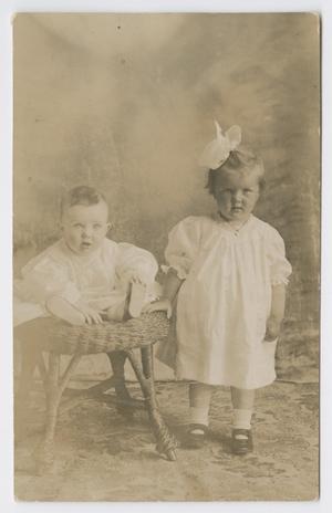 Primary view of object titled '[Photograph of Helen Corbitt and brother as children]'.