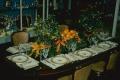 Photograph: [Formal table setting with oranges]