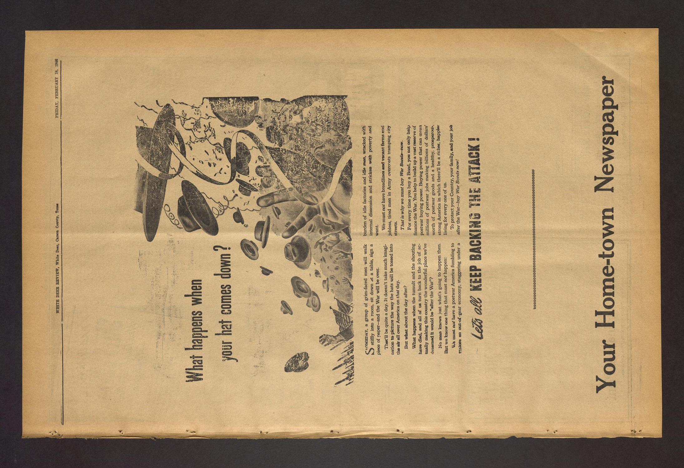 White Deer Review (White Deer, Tex.), Vol. 20, No. 48, Ed. 1 Friday, February 18, 1944
                                                
                                                    [Sequence #]: 3 of 4
                                                