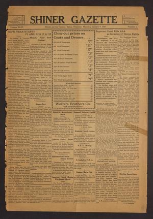 Primary view of object titled 'Shiner Gazette (Shiner, Tex.), Vol. 43, No. 2, Ed. 1 Thursday, January 9, 1936'.
