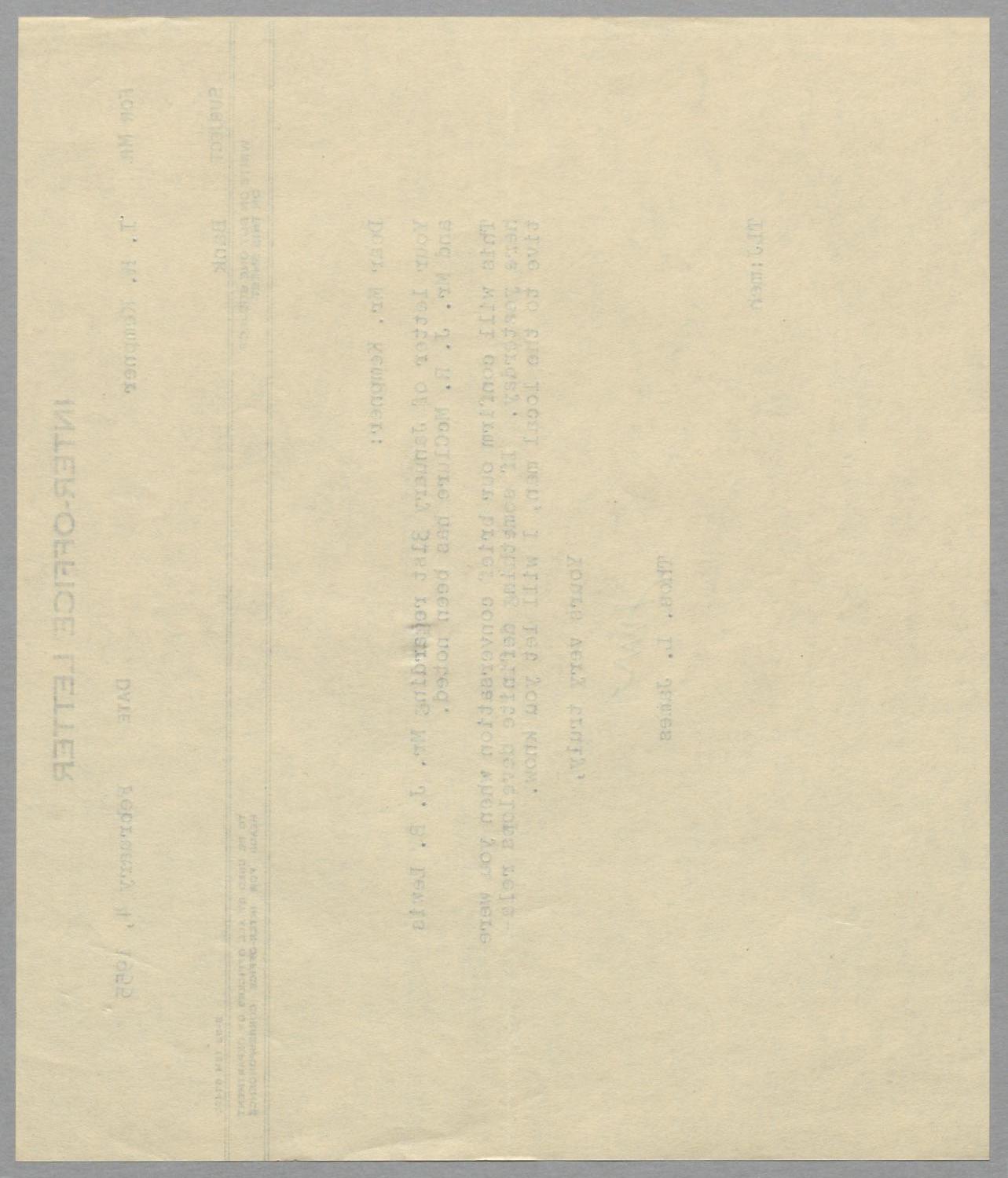 [Letter from Thomas L. James to I. H. Kempner, February 4, 1955]
                                                
                                                    [Sequence #]: 2 of 2
                                                