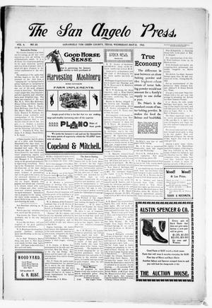 Primary view of object titled 'The San Angelo Press. (San Angelo, Tex.), Vol. 6, No. 20, Ed. 1, Wednesday, May 21, 1902'.