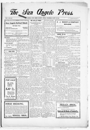 Primary view of object titled 'The San Angelo Press. (San Angelo, Tex.), Vol. 6, No. 36, Ed. 1, Wednesday, September 10, 1902'.