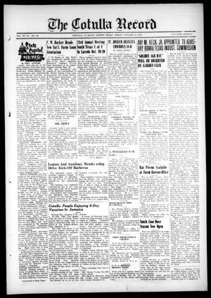 Primary view of object titled 'The Cotulla Record (Cotulla, Tex.), Vol. 61, No. 30, Ed. 1 Friday, October 10, 1958'.