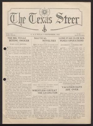 Primary view of object titled 'The Texas Steer (U. S. S. Texas), Vol. 4, No. 46, Ed. 1 Saturday, September 9, 1933'.