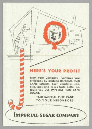 Primary view of object titled '[Pamphlet: Imperial Sugar Company Dividends Profit, 1954]'.
