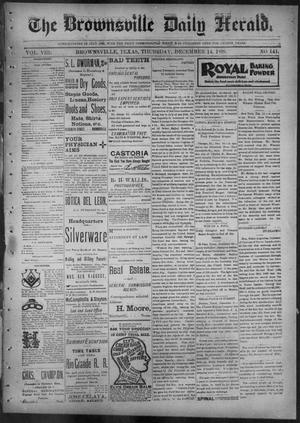 Primary view of object titled 'The Brownsville Daily Herald. (Brownsville, Tex.), Vol. 8, No. 141, Ed. 1, Thursday, December 14, 1899'.