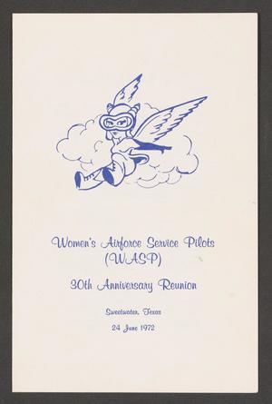 Primary view of object titled '[Program for the WASP 30th Anniversary Reunion Dinner]'.