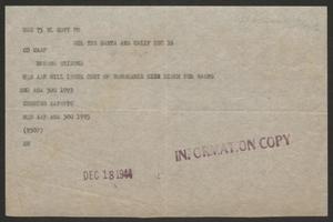 Primary view of object titled '[Letter from Army Air Forces to Catherine Parker, December 16, 1944]'.