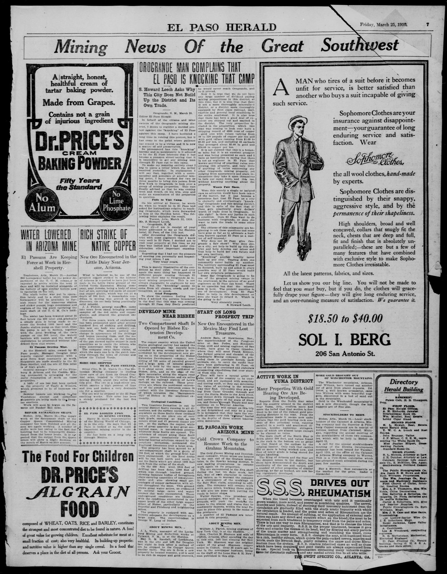 El Paso Herald (El Paso, Tex.), Ed. 1, Friday, March 25, 1910
                                                
                                                    [Sequence #]: 7 of 12
                                                