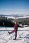 Photograph: [Charlyne Creger Wearing Skis]