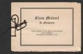 Pamphlet: [Program for Elias Michael, September 17, 1913]