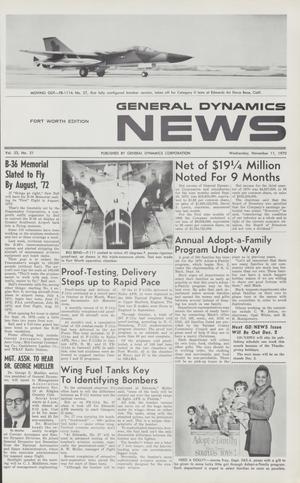 Primary view of General Dynamics News, Volume 23, Number 21, November 11, 1970