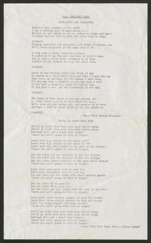 Primary view of object titled 'WASP Training Songs #6'.