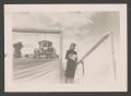Photograph: [Woman on Stage at Avenger Field]