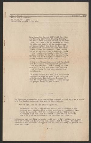 Primary view of object titled 'WASP Newsletter, Volume 1, Number 4, December 1, 1944'.