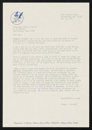 Primary view of object titled '[Letter to Honorable John A. Durkin, May 21, 1977]'.