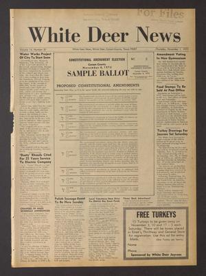 Primary view of object titled 'White Deer News (White Deer, Tex.), Vol. 14, No. 37, Ed. 1 Thursday, November 1, 1973'.