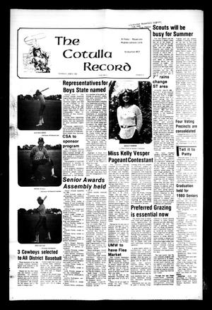 Primary view of object titled 'The Cotulla Record (Cotulla, Tex.), Vol. 80, No. 8, Ed. 1 Thursday, June 5, 1980'.