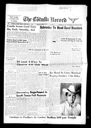 Primary view of object titled 'The Cotulla Record (Cotulla, Tex.), Vol. 13, No. 31, Ed. 1 Friday, October 2, 1970'.
