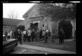Photograph: [People Outside First Baptist Church Last Worship Service]