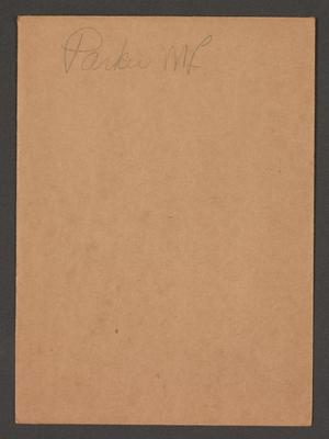 Primary view of object titled '[Parker M. L. Envelope]'.