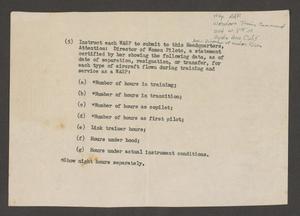 Primary view of object titled '[Instructions for Resigning and Transferred WASP]'.