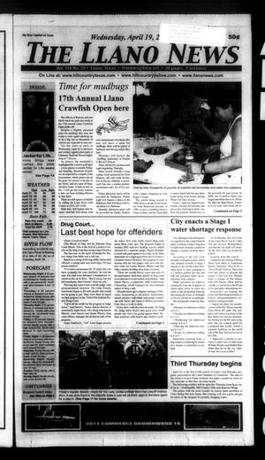 Primary view of object titled 'The Llano News (Llano, Tex.), Vol. 118, No. 29, Ed. 1 Wednesday, April 19, 2006'.