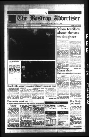 Primary view of object titled 'The Bastrop Advertiser (Bastrop, Tex.), Vol. 144, No. 100, Ed. 1 Thursday, February 12, 1998'.