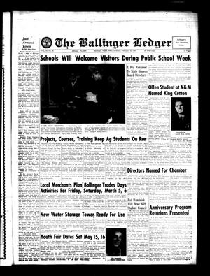 Primary view of object titled 'The Ballinger Ledger (Ballinger, Tex.), Vol. 78, No. 36, Ed. 1 Thursday, February 25, 1965'.