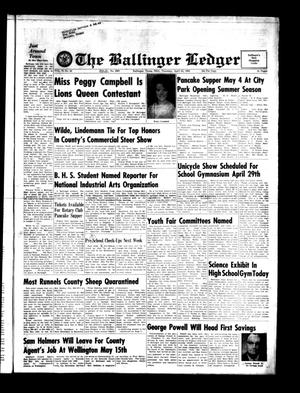 Primary view of object titled 'The Ballinger Ledger (Ballinger, Tex.), Vol. 78, No. 44, Ed. 1 Thursday, April 22, 1965'.