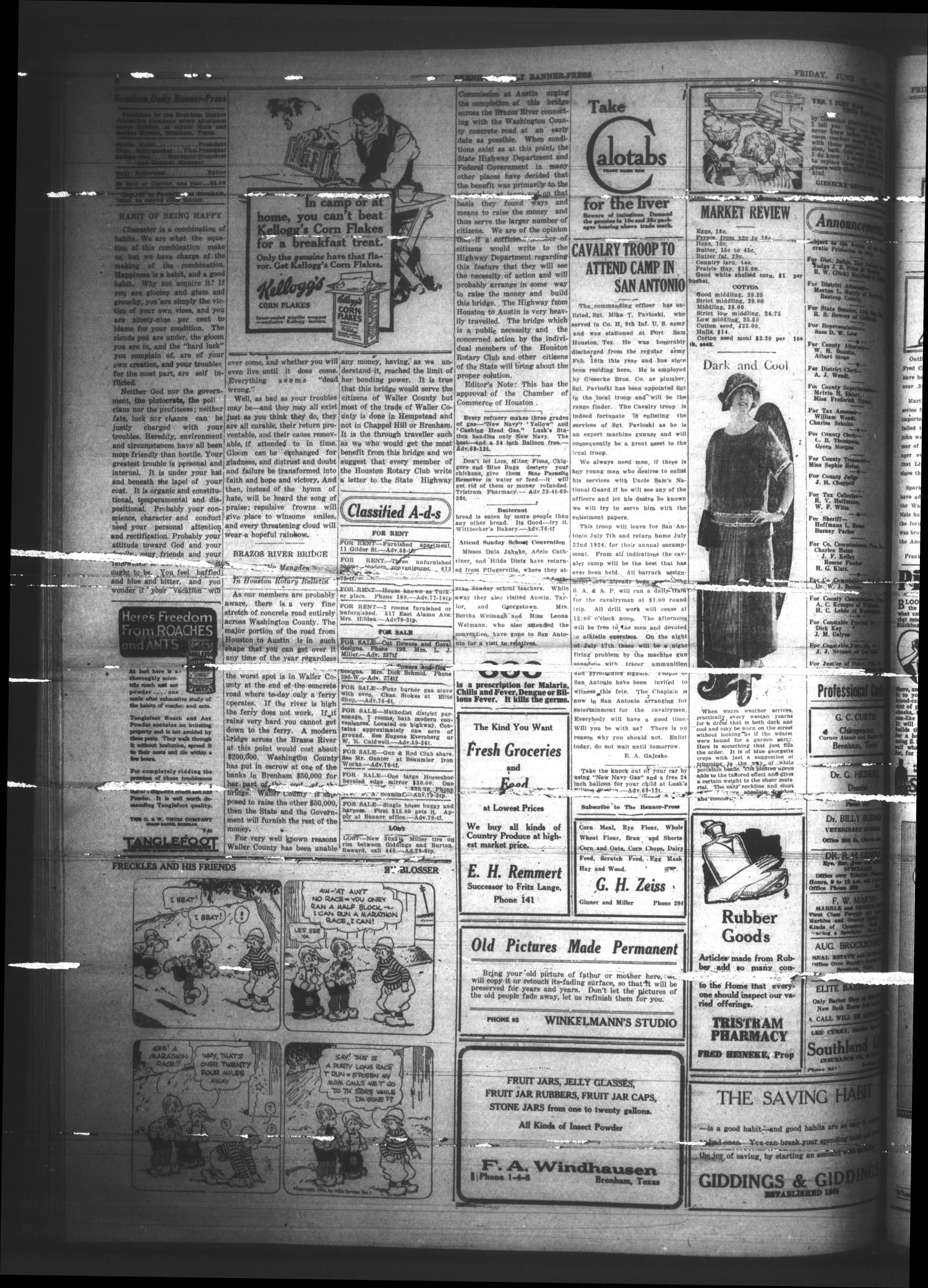 Brenham Daily Banner-Press (Brenham, Tex.), Vol. 41, No. 79, Ed. 1 Friday, June 27, 1924
                                                
                                                    [Sequence #]: 2 of 4
                                                