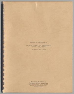 Primary view of object titled '[Report On Examination, December 31, 1959]'.