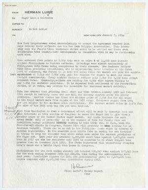 Primary view of object titled '[Herman Lurie's Weekly Letter, January 7, 1955]'.