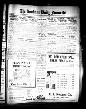 Primary view of object titled 'The Bonham Daily Favorite (Bonham, Tex.), Vol. 26, No. 250, Ed. 1 Thursday, April 24, 1924'.