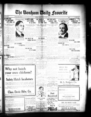 Primary view of object titled 'The Bonham Daily Favorite (Bonham, Tex.), Vol. 26, No. 230, Ed. 1 Tuesday, April 1, 1924'.