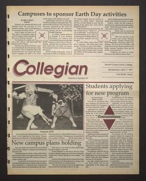 Primary view of object titled 'Collegian (Hurst, Tex.), Vol. 3, No. 23, Ed. 1 Wednesday, April 17, 1991'.