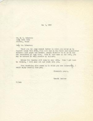 Primary view of object titled '[Letter from Truett Latimer to Dr. B. C. Roberson, May 5, 1953]'.