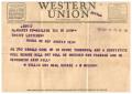 Primary view of [Telegram from W. Willis Cox and J. B. McGaha, May 26, 1953]