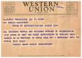 Primary view of [Telegram from Harvey C. Brown, April 13, 1953]