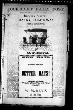 Primary view of Lockhart Daily Post. (Lockhart, Tex.), Vol. 1, No. 233, Ed. 1 Saturday, November 30, 1901