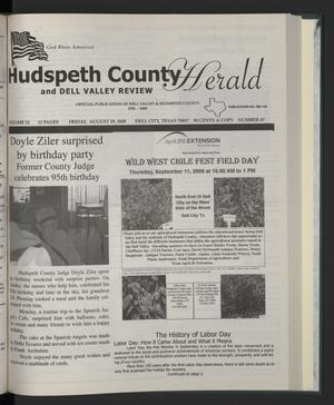 Primary view of object titled 'Hudspeth County Herald and Dell Valley Review (Dell City, Tex.), Vol. 52, No. 47, Ed. 1 Friday, August 29, 2008'.