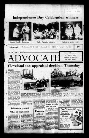 Primary view of object titled 'The Cleveland Advocate (Cleveland, Tex.), Vol. 63, No. 55, Ed. 1 Wednesday, July 7, 1982'.