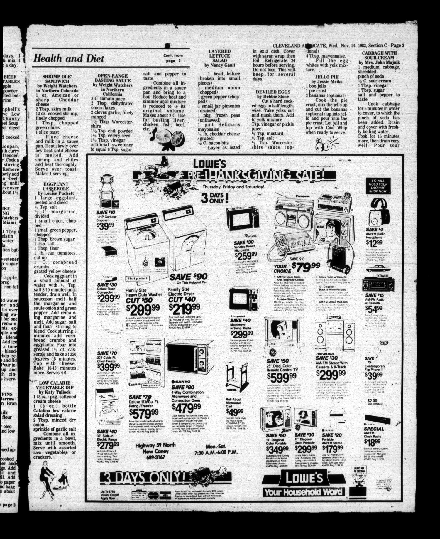 The Cleveland Advocate (Cleveland, Tex.), Vol. 63, No. 94, Ed. 1 Wednesday, November 24, 1982
                                                
                                                    [Sequence #]: 19 of 32
                                                