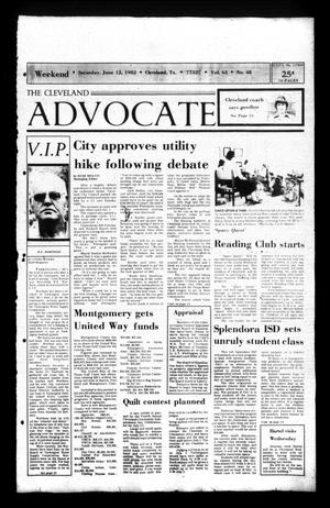 Primary view of object titled 'The Cleveland Advocate (Cleveland, Tex.), Vol. 63, No. 48, Ed. 1 Saturday, June 12, 1982'.